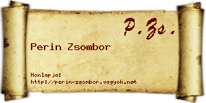 Perin Zsombor névjegykártya